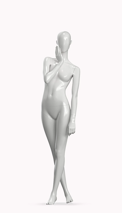 Blend pose of a female mannequin looking flirty