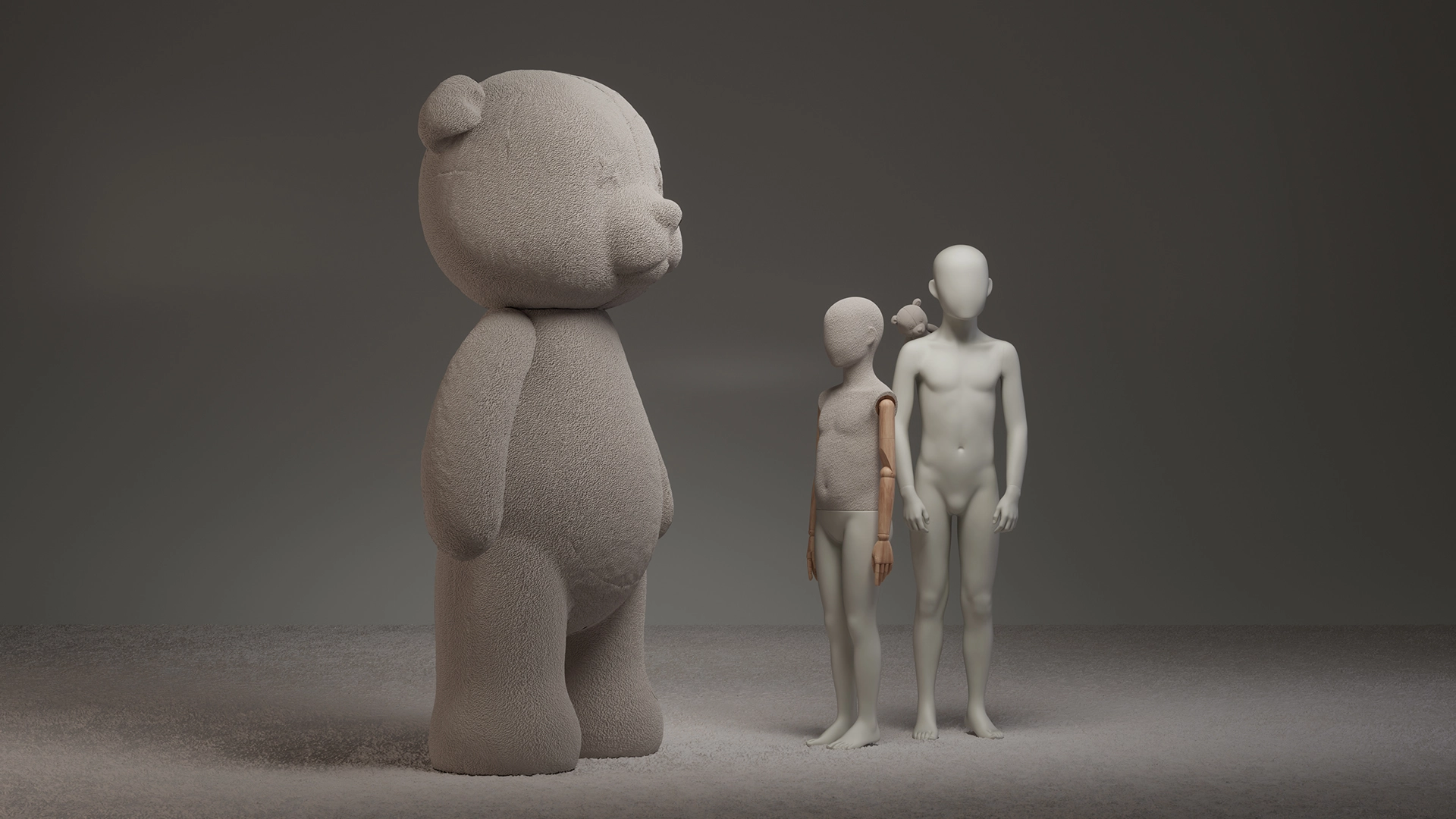 a mix of kids mannequins and torsos from the kids collection