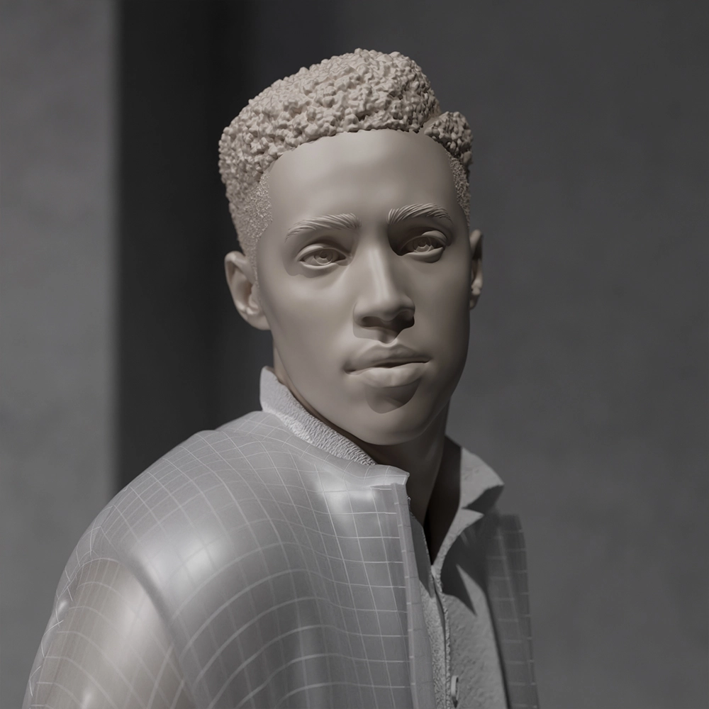 closeup of realistic dressed male mannequin from the untitled collection